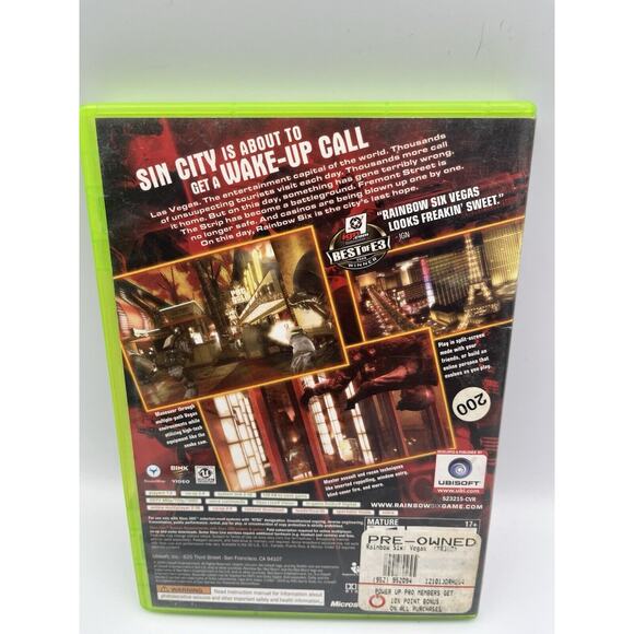 Tom Clancys Rainbow Six Vegas Xbox 360 - Complete CIB - Picture 2 of 4